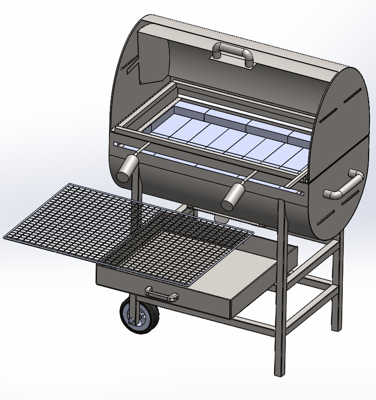 Barbecue户外烧烤架3D数模图纸 STEP格式